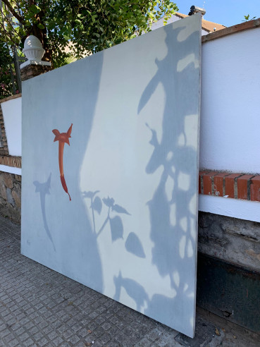 Óleo minimalista, firmado