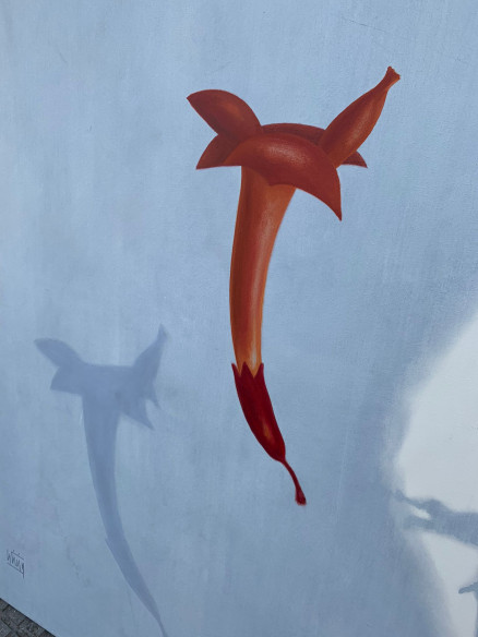 Óleo minimalista, firmado