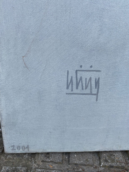 Óleo minimalista, firmado