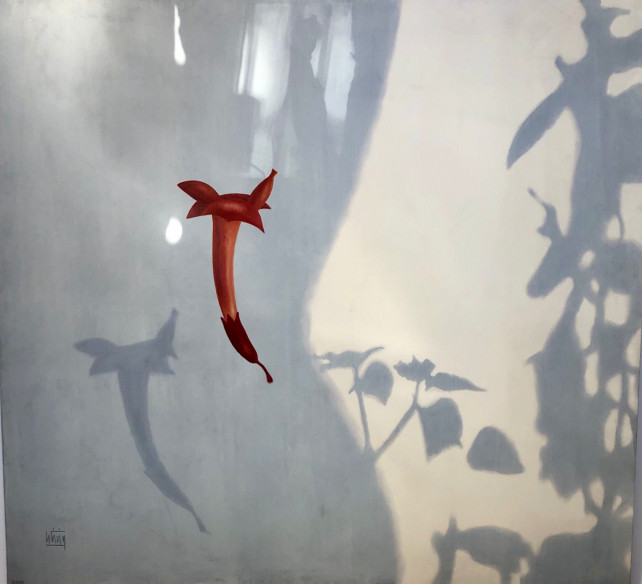 Óleo minimalista, firmado