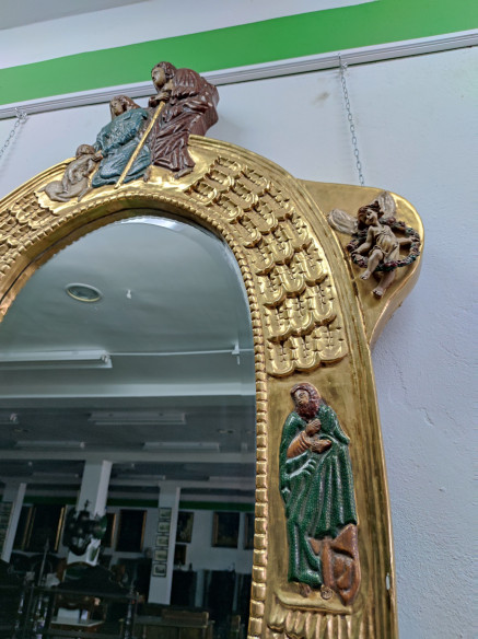 Espejo dorado en oro fino