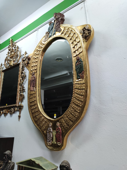 Espejo dorado en oro fino