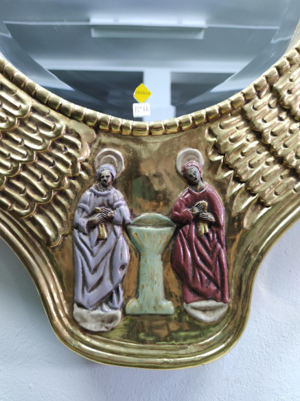 Espejo dorado en oro fino