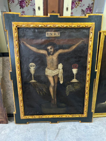 Óleo Cristo Crucificado del Siglo XVIII