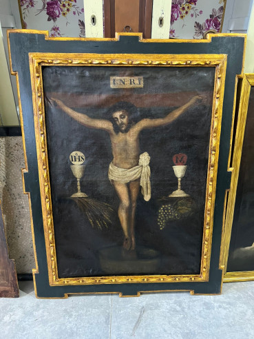 Óleo Cristo Crucificado del Siglo XVIII