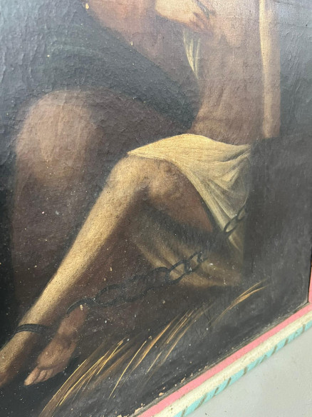 Alegoría o una santa dedicada a obras de misericordia.