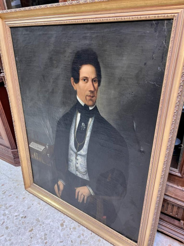 Óleo Retrato Juan De La Fuente (1845)