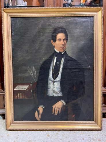 Óleo Retrato Juan De La Fuente (1845)