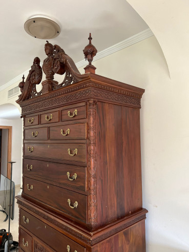 Gran Mueble Aparador estilo Chippendale con...